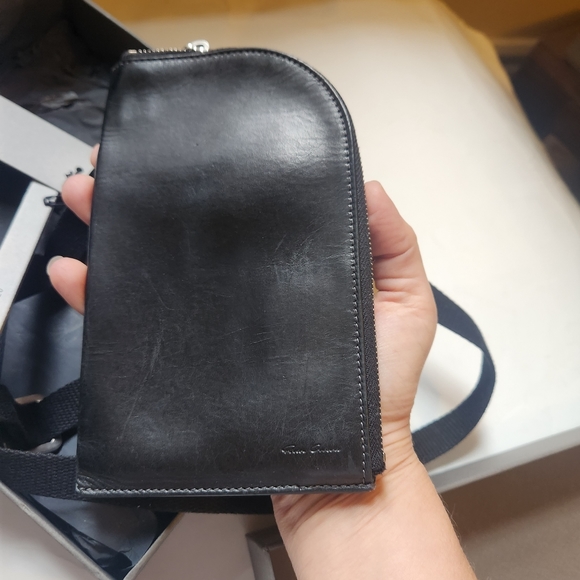 RICK OWENS NECK WALLET BLACK season 2020 in VGUC - Picture 5 of 10